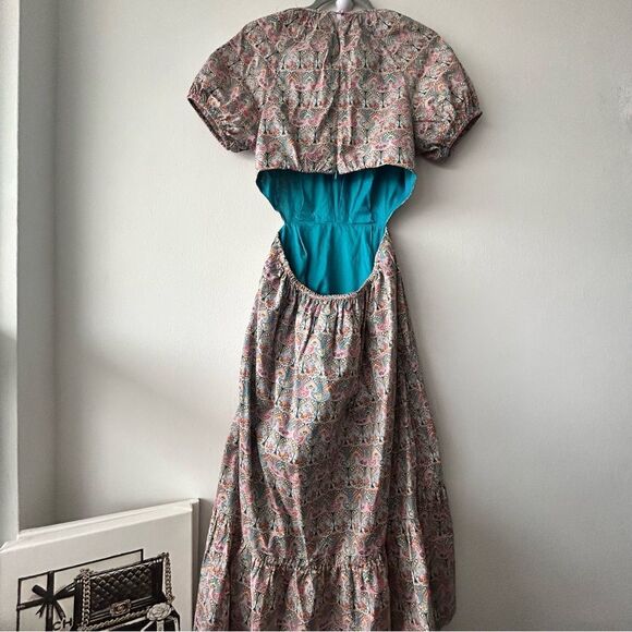 J.Crew Side cutout organic cotton Midi dress in Liberty® Giorgia Duke fabric - Picture 3 of 9